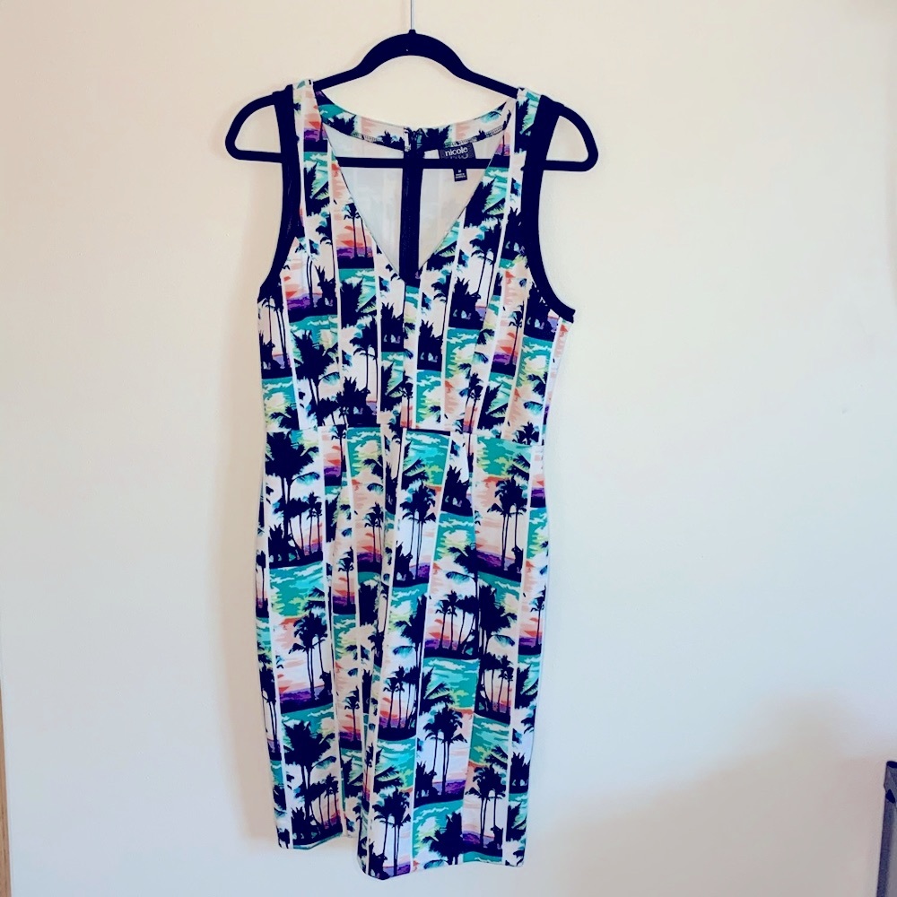 NWT Nicole by Nicole Miller Sleeveless colorfu….